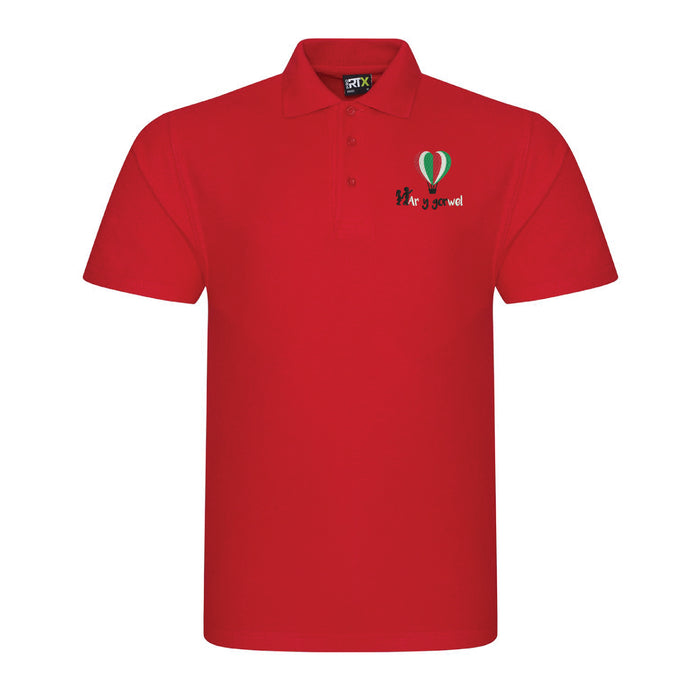 Ar y Gorwel Adults Red Polo