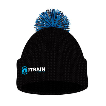 The Train Station Bobble Hat - Black/Blue