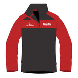 Cawdor Cars Adult's 1/4 Zip Midlayer - Black/Red