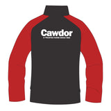 Cawdor Cars Adult's 1/4 Zip Midlayer - Black/Red