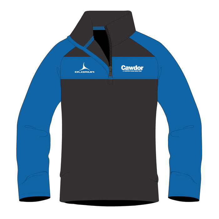 Cawdor Cars Adult's 1/4 Zip Midlayer - Black/Blue