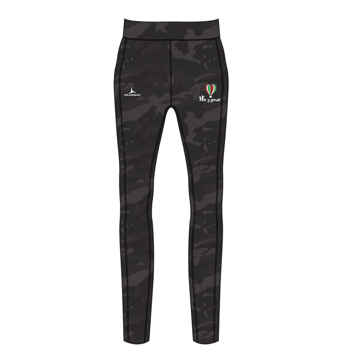 Ar y Gorwel Camo Kids Leggings - Black