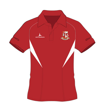 Cwmafan RFC Adult's Flux Polo Shirt Red/White/White