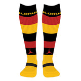 Carmarthen Quins RFC Hooped Socks Black/Red/Amber