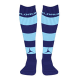 St Clears RFC Hooped Socks Navy/Sky