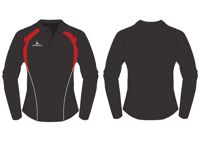 Olorun Pulse Women's Long Sleeve Rugby Shirt Traditional Collar