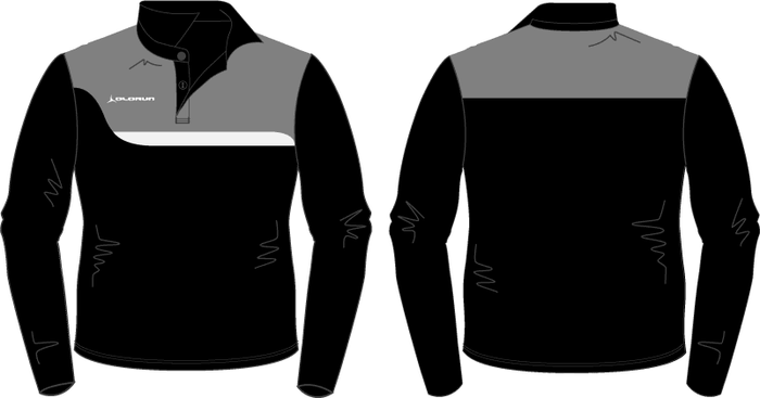 Olorun Tempo Men's Long Sleeve Rugby Shirt Traditional Collar