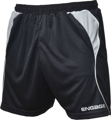 Engage Premium Football Shorts Black/Silver/White (Fast Delivery)