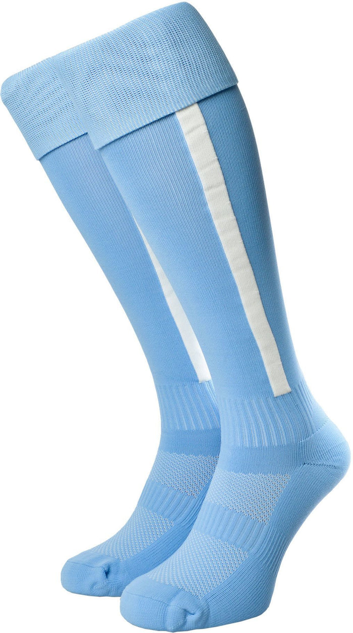 Olorun Euro Striped Socks Sky/White (Fast Delivery)