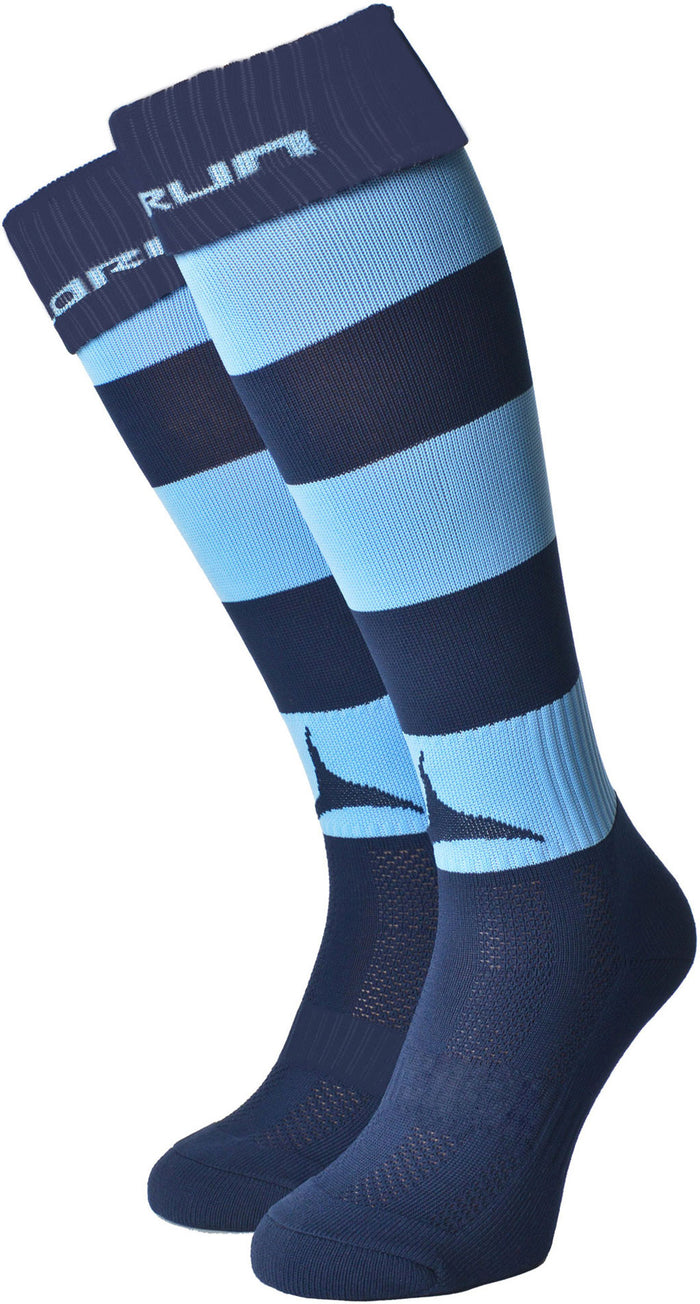 Narberth RFC Hooped Socks Navy/Sky