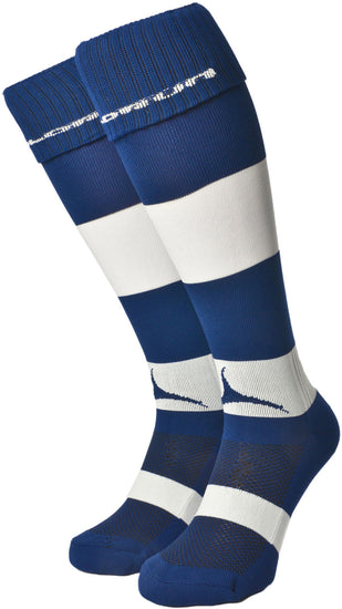 Olorun Hooped Socks Navy/White (Fast Delivery)