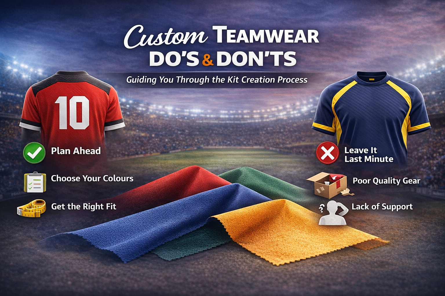 Custom Teamwear: The Do’s, Don’ts & Common Problems (And How to Avoid Them)