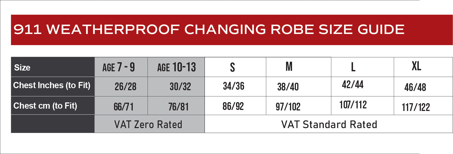 Weatherproof Changing Robe - Youth