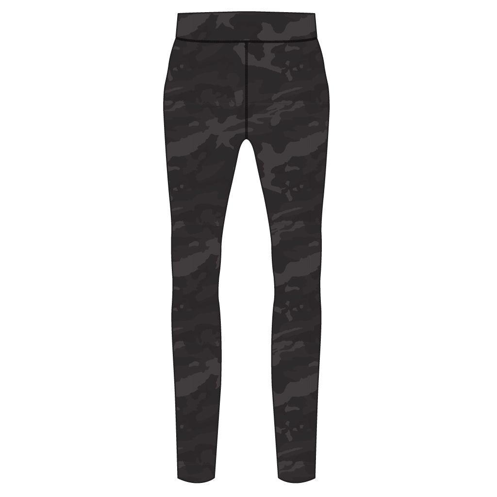 Canicross Mens Camo Leggings - Black