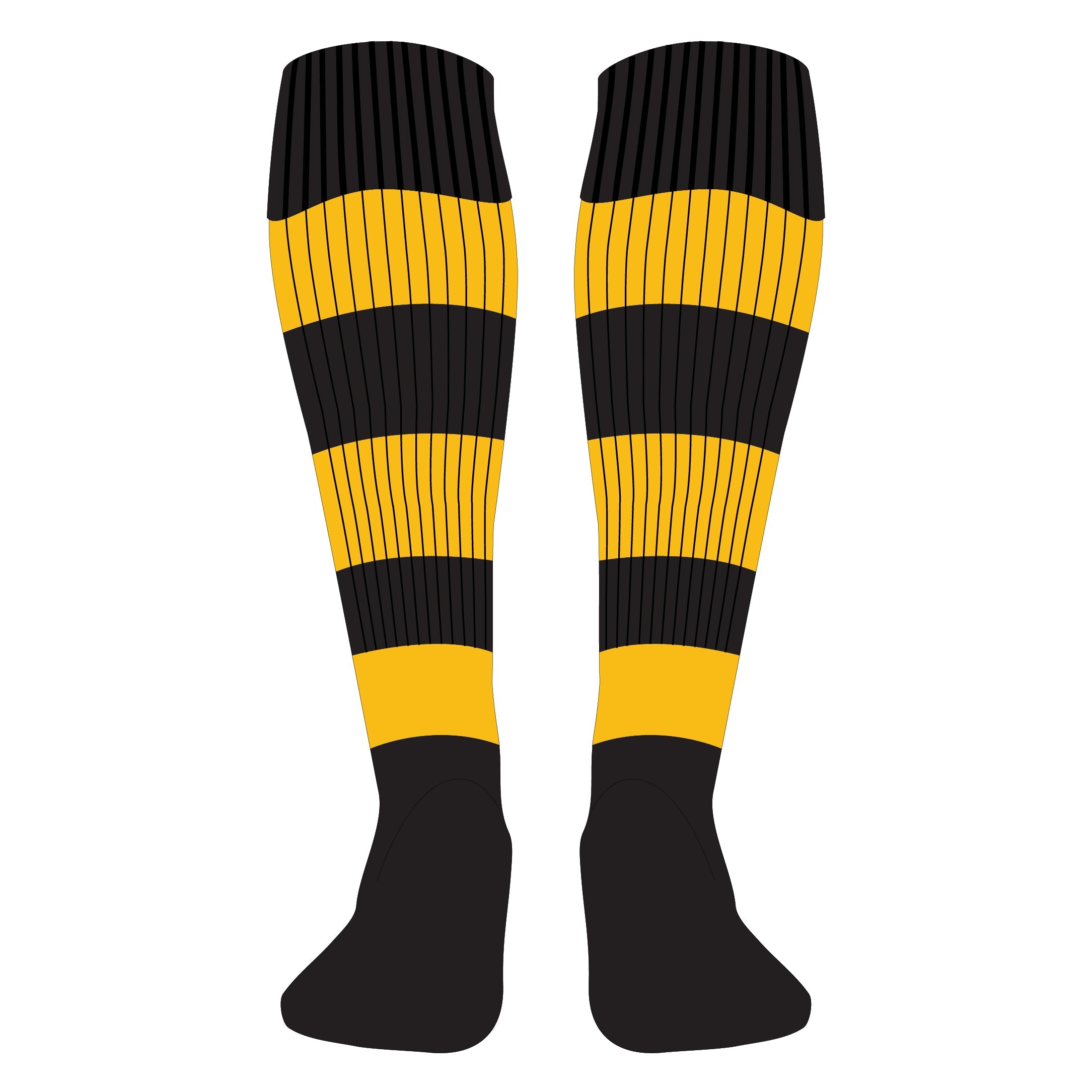 Ceredigion Schools Hooped Socks Black/Amber