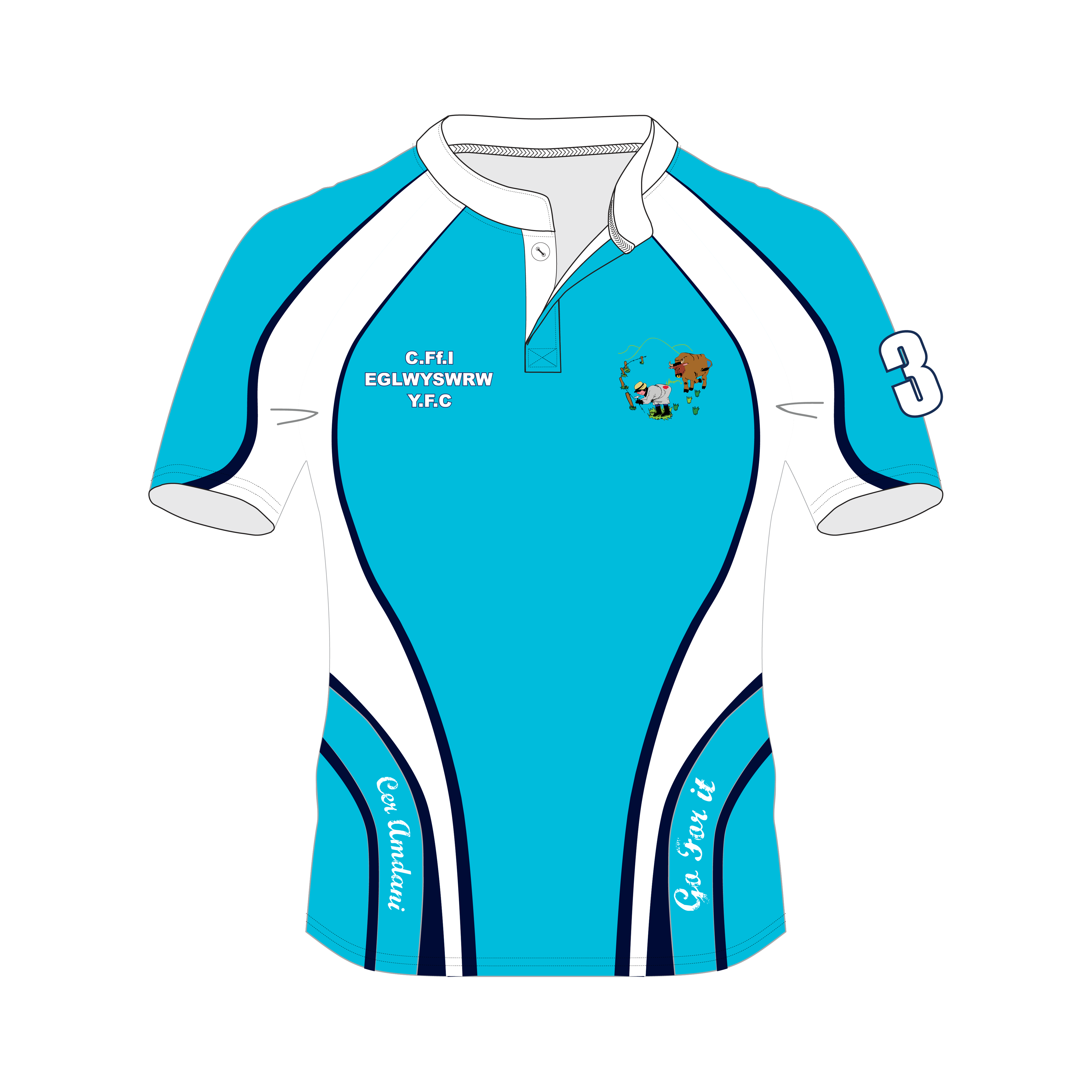 C.FF.I Eglwyswrw YFC Rugby shirt