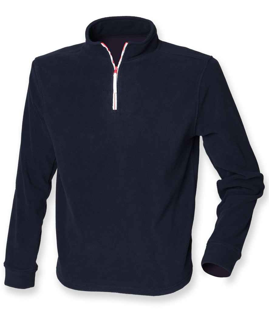 Zip Neck Piped Micro Fleece