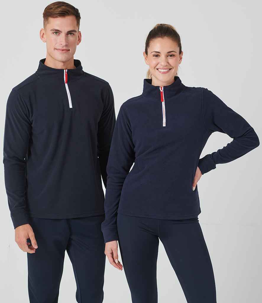 Zip Neck Piped Micro Fleece
