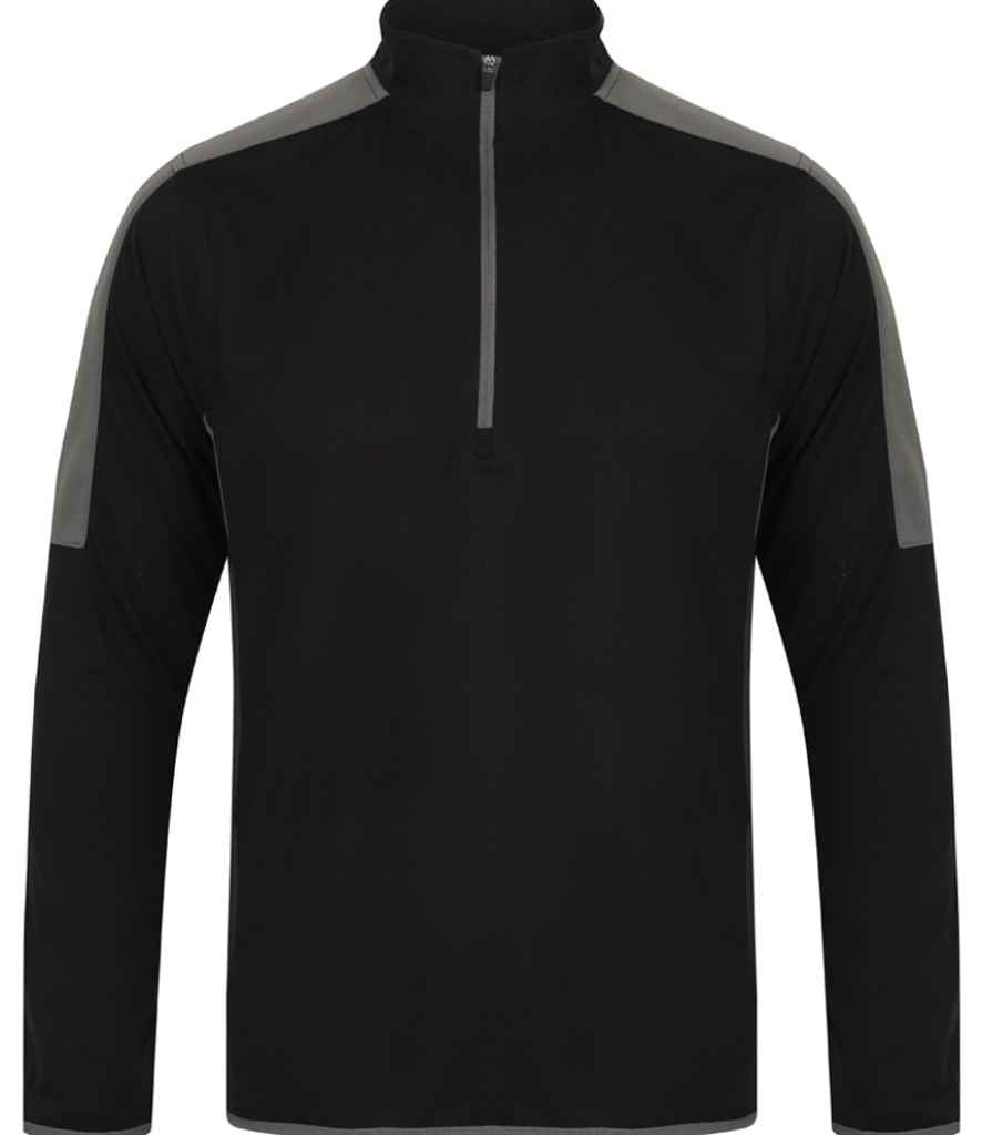 Contrast Zip Neck Midlayer Top
