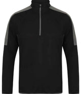 Contrast Zip Neck Midlayer Top