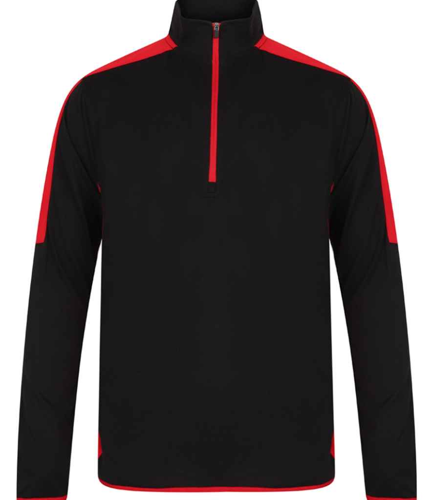 Contrast Zip Neck Midlayer Top