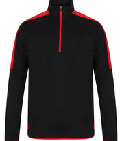 Contrast Zip Neck Midlayer Top