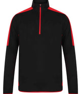 Contrast Zip Neck Midlayer Top