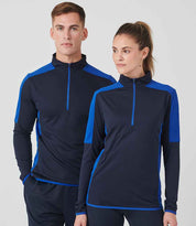 Contrast Zip Neck Midlayer Top