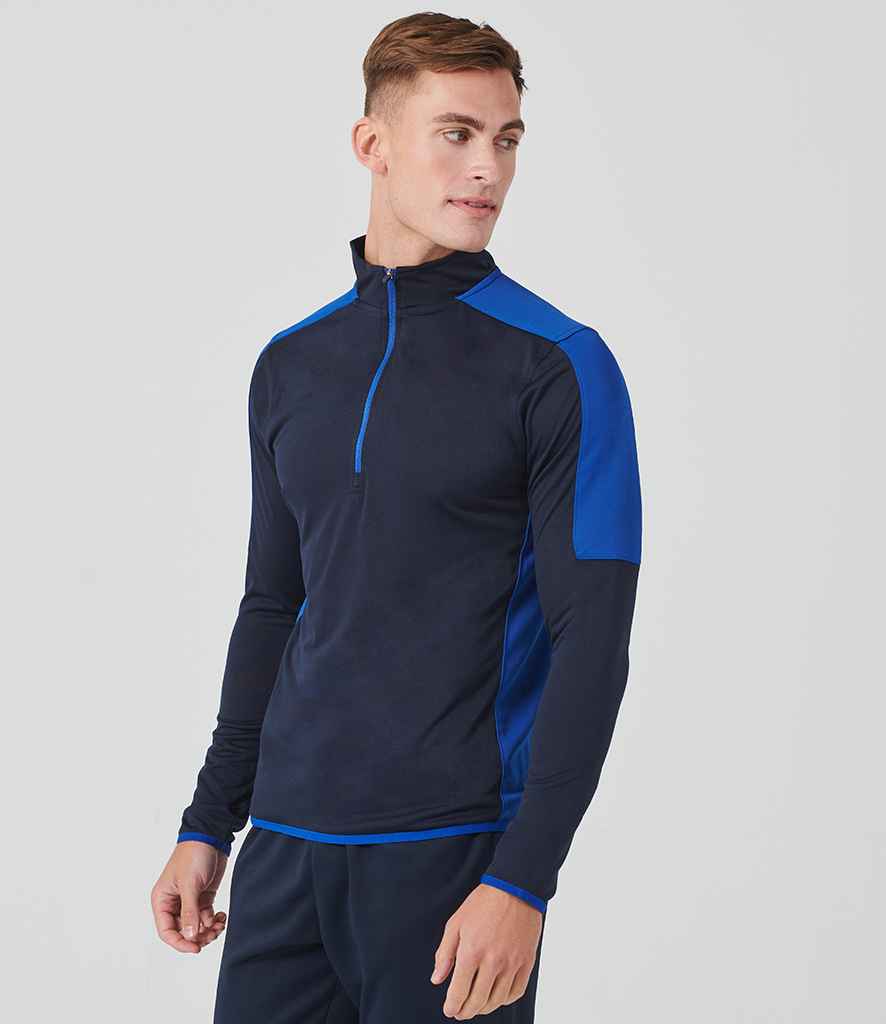 Contrast Zip Neck Midlayer Top