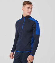 Contrast Zip Neck Midlayer Top