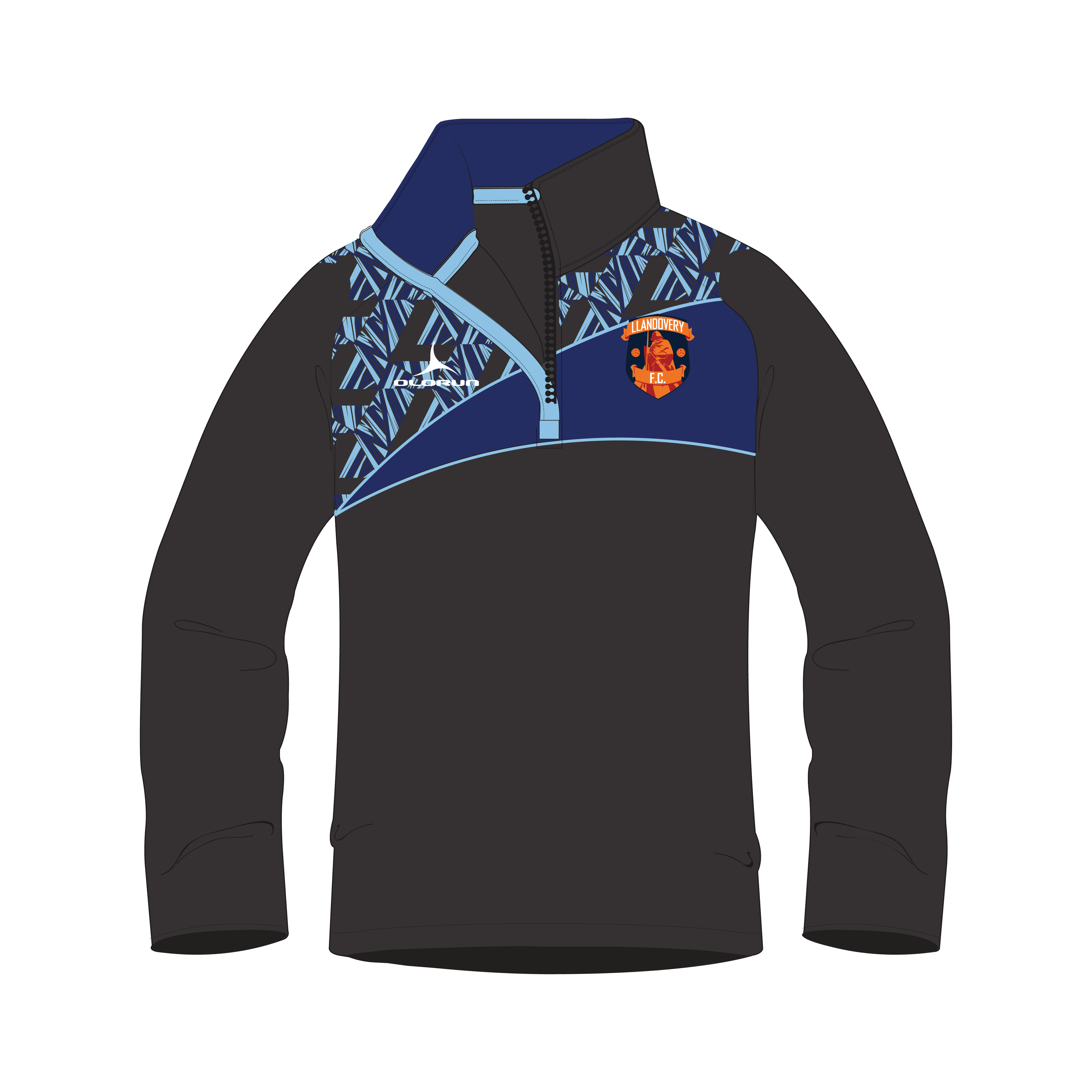 Llandovery FC 1/2 Zip Midlayer Sublimated Adult