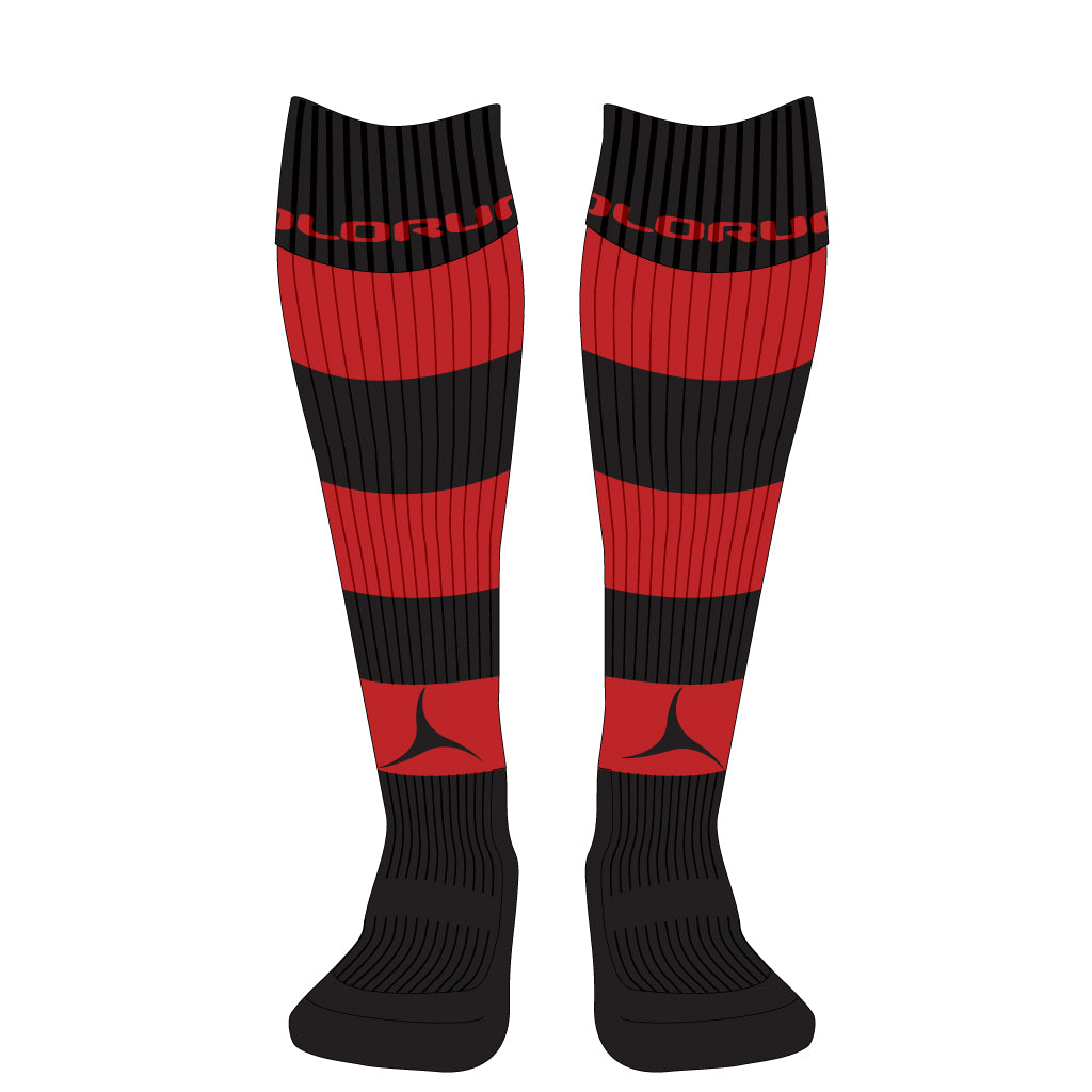 Morriston RFC Hooped Socks Black/Red