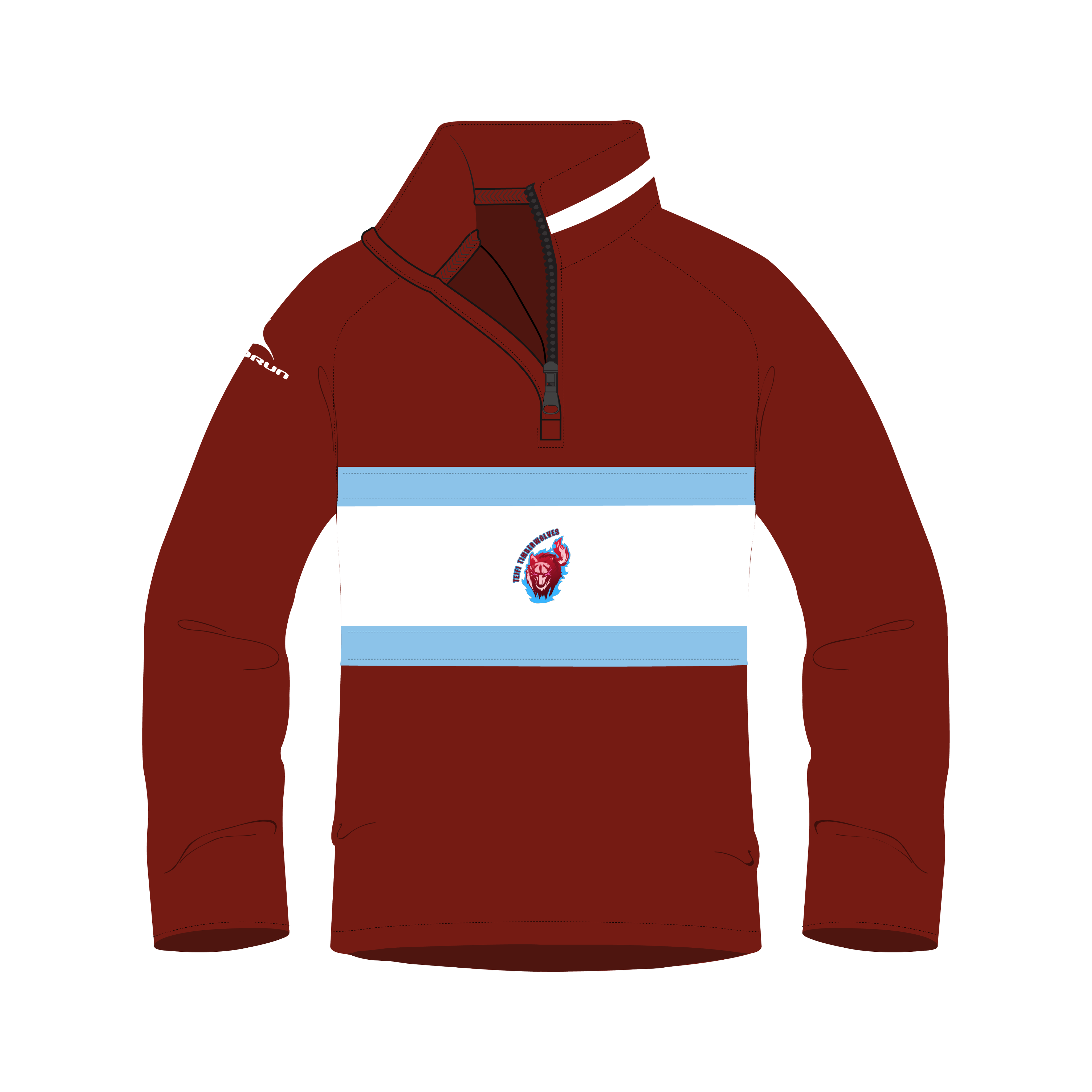 Teifi Timberwolves Retro 1/4 Zip Fleece Kids