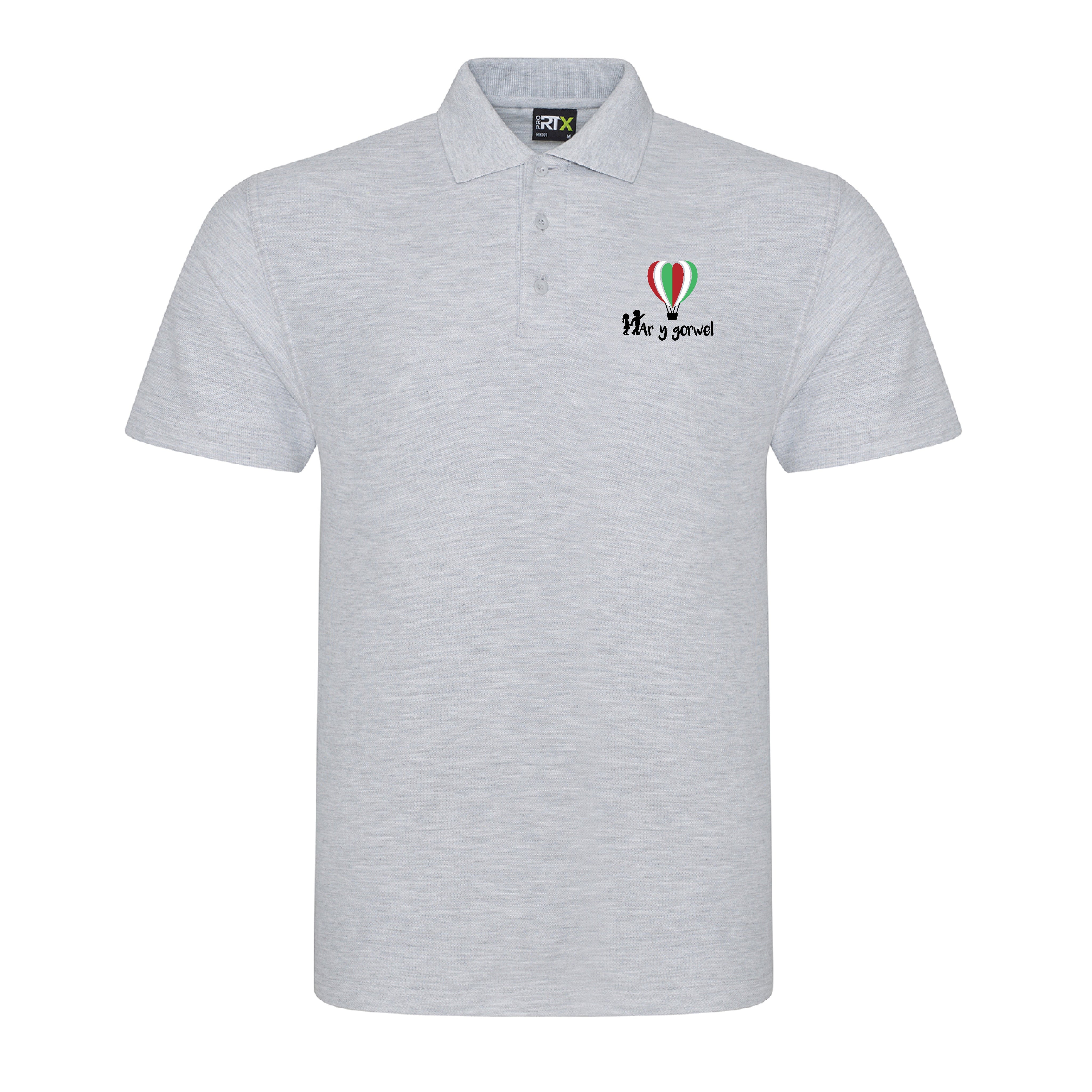 Ar y Gorwel Adults Grey Polo