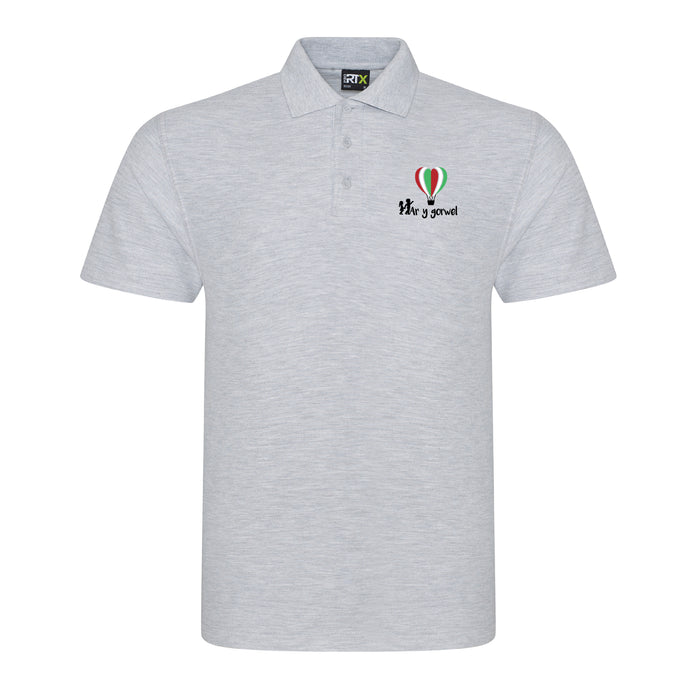 Ar y Gorwel Adults Grey Polo