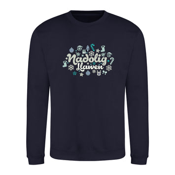 Nadolig Llawen Kids Navy Jumper