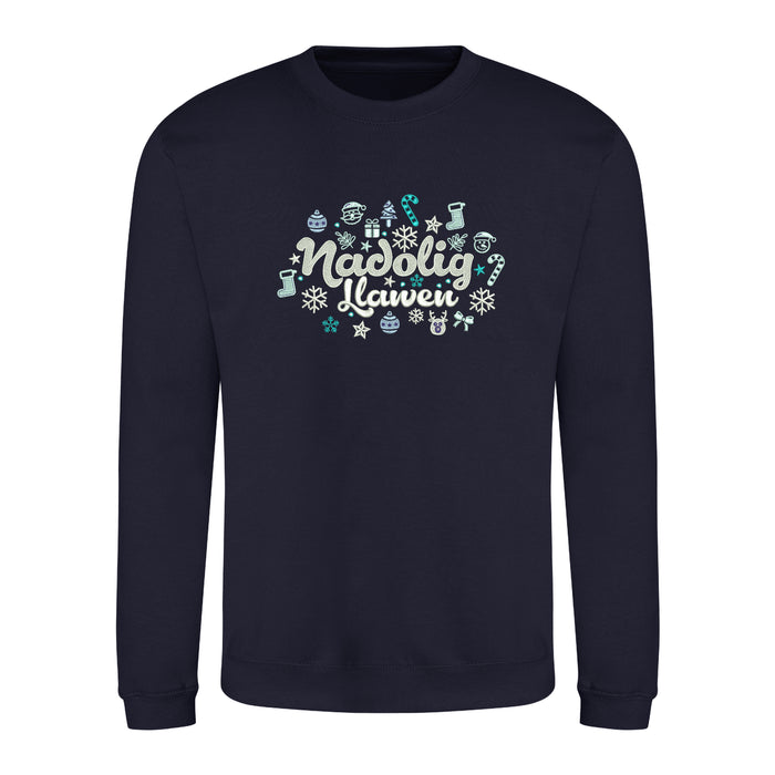 Nadolig Llawen Kids Navy Jumper