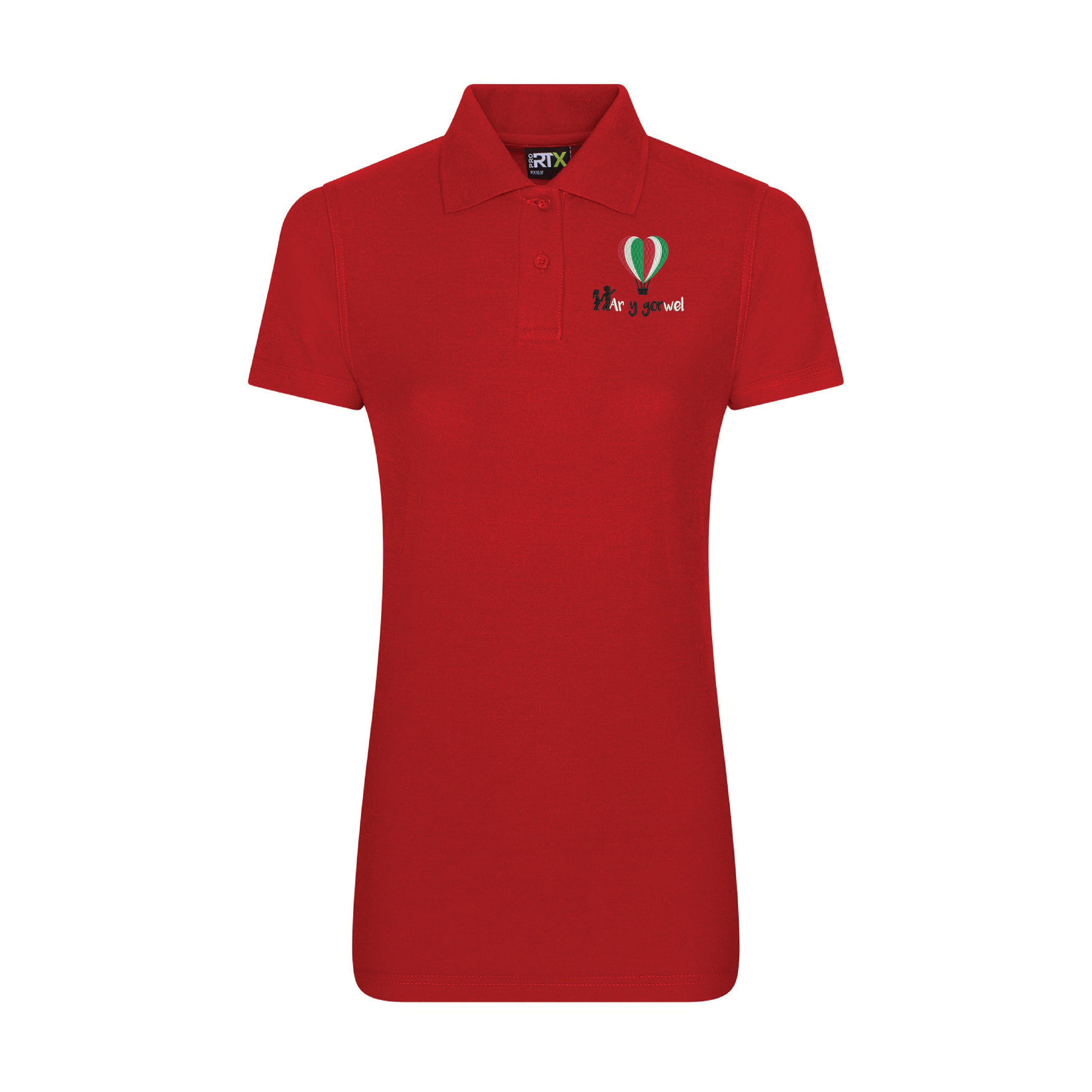 Ar y Gorwel RTX Ladies Red Polo