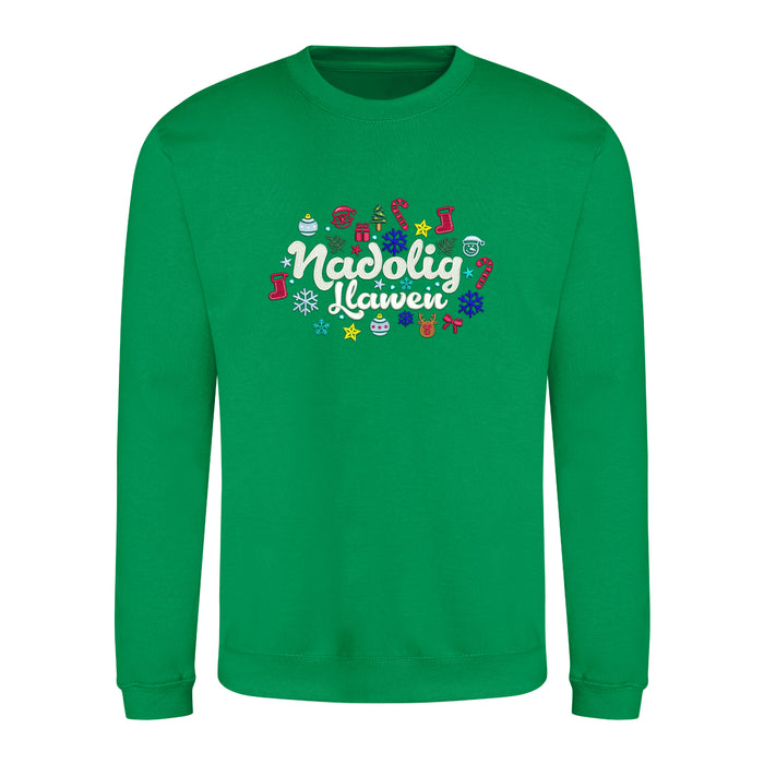 Nadolig Llawen Jumper - Green