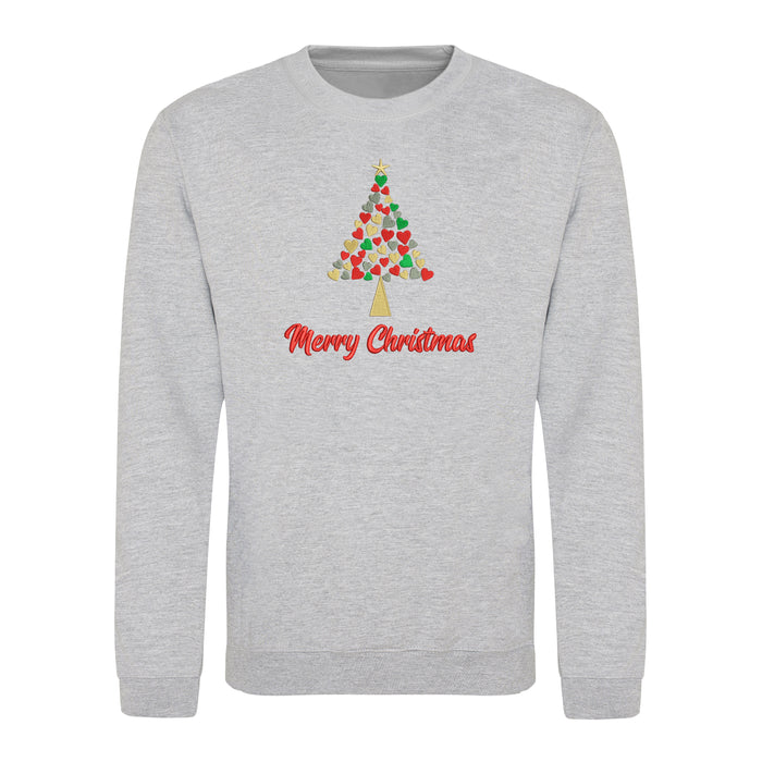 Merry Christmas 'Tree Design' Jumper - Heather Grey