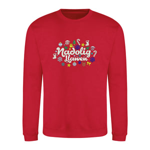 Nadolig Llawen Jumper - Red