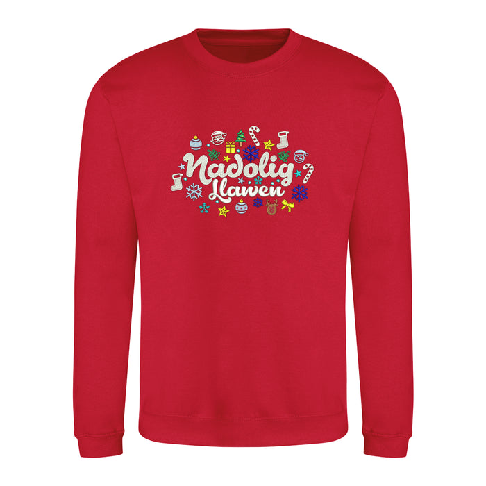 Nadolig Llawen Jumper - Red