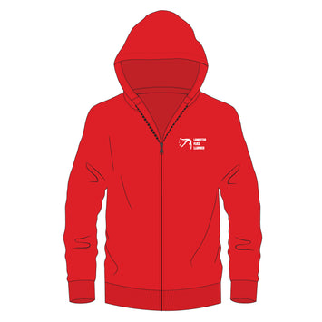 Kids Classic Hooded Sweat Jacket - Red