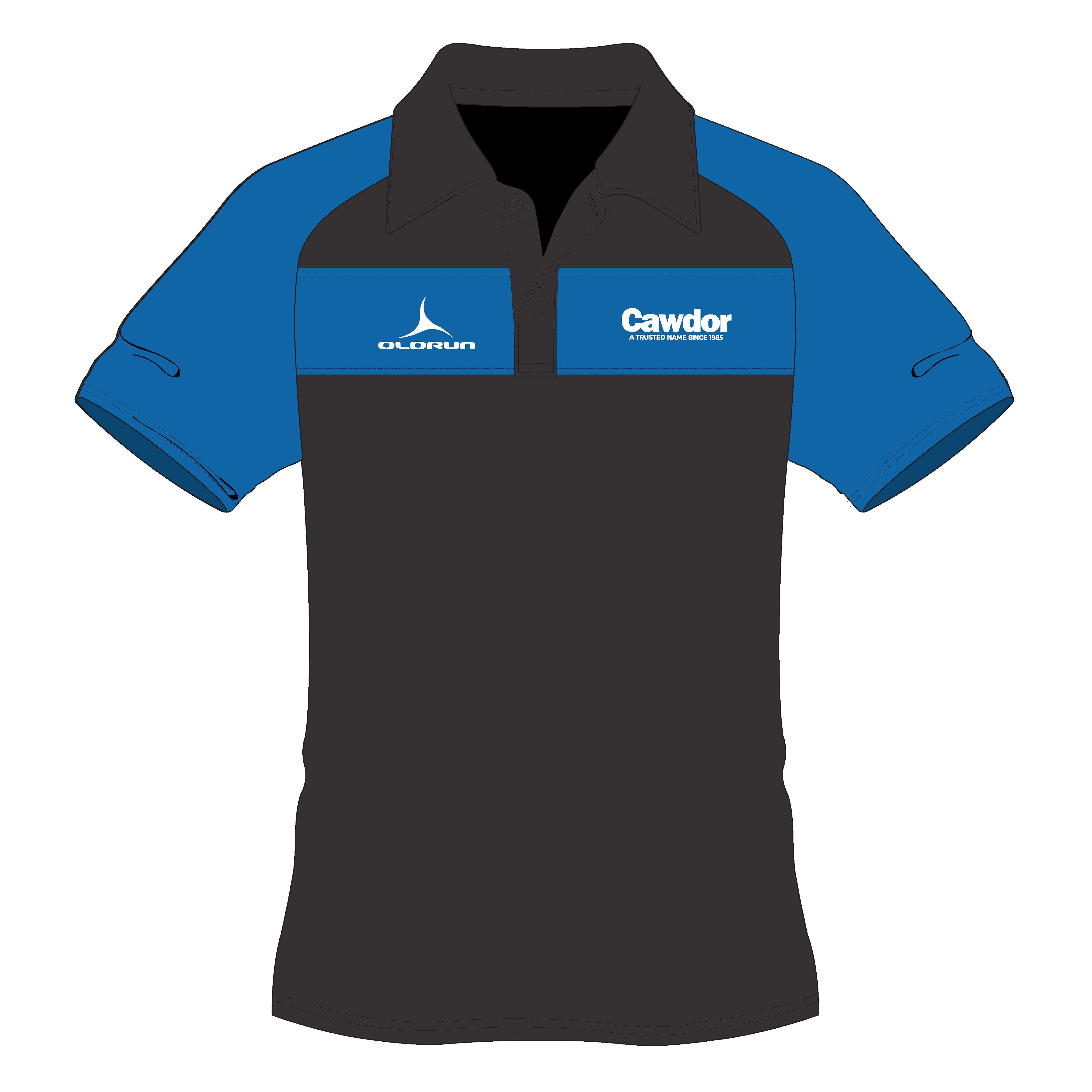Cawdor Cars Adult's Polo Shirt - Black/Blue