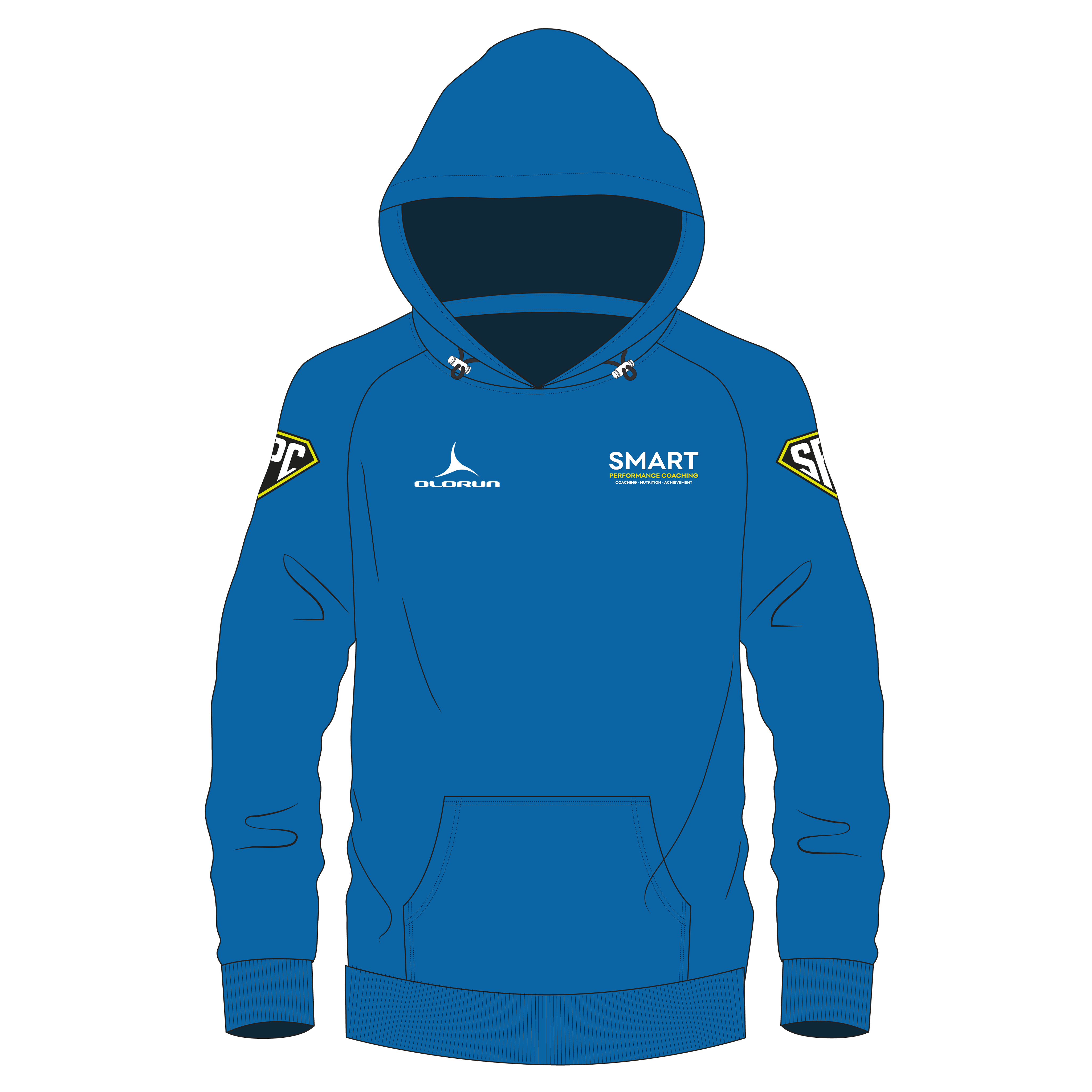 Smart Performance Coaching Hoodie - Black/Blue WITH COACH