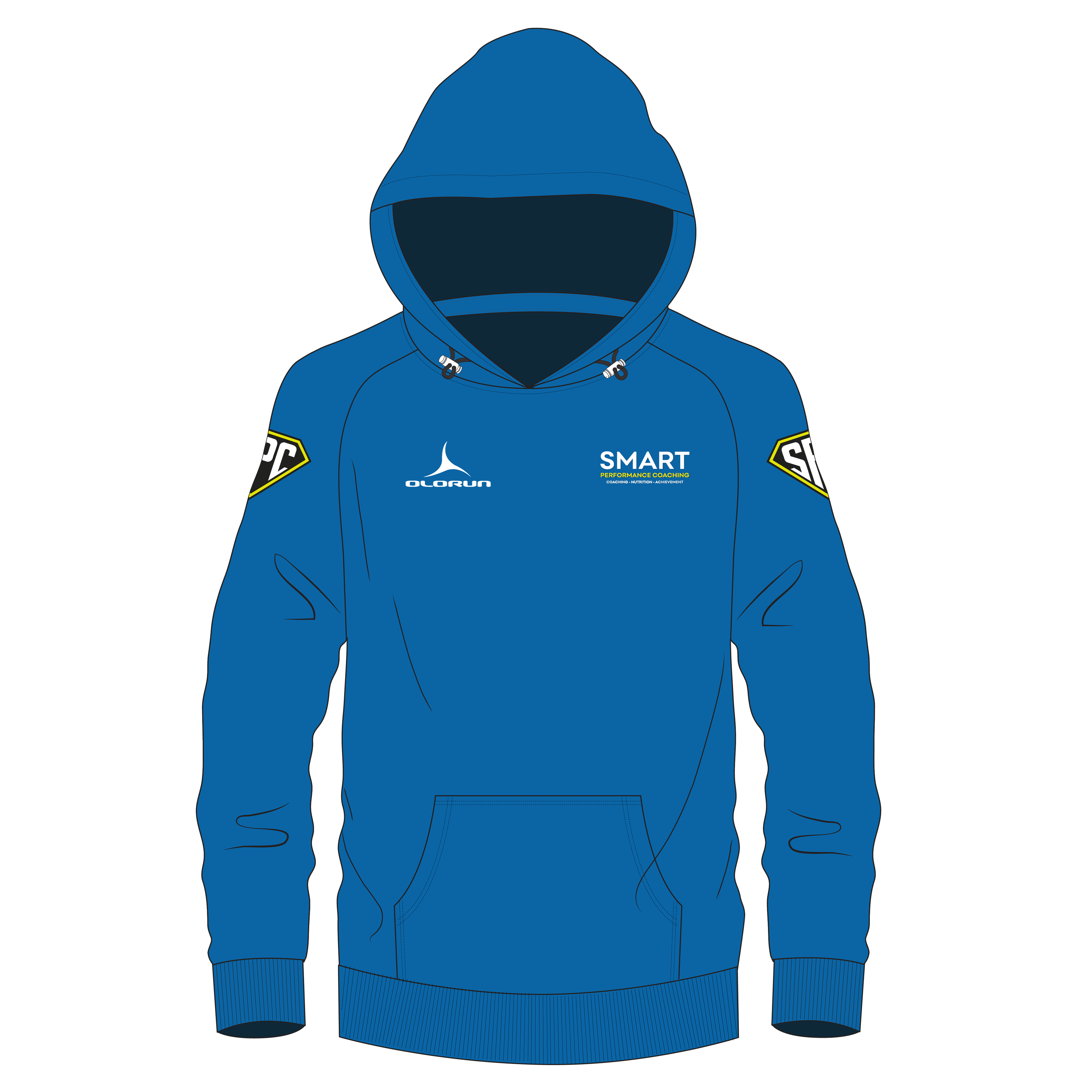 Smart Performance Coaching Hoodie - BLACK/BLUE NO COACH