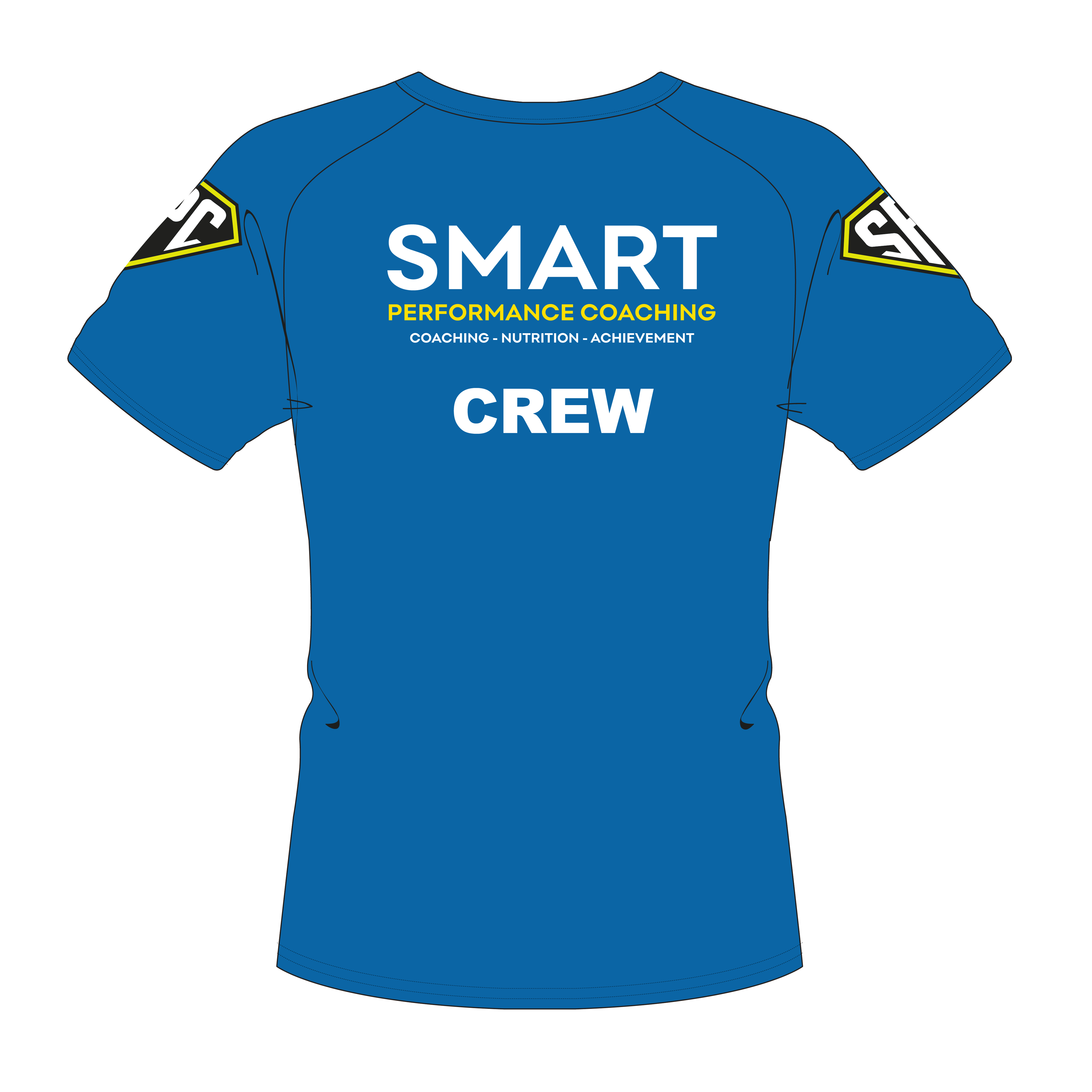 Smart Performance Coaching Training T-Shirt - Black/Blue WITH CREW