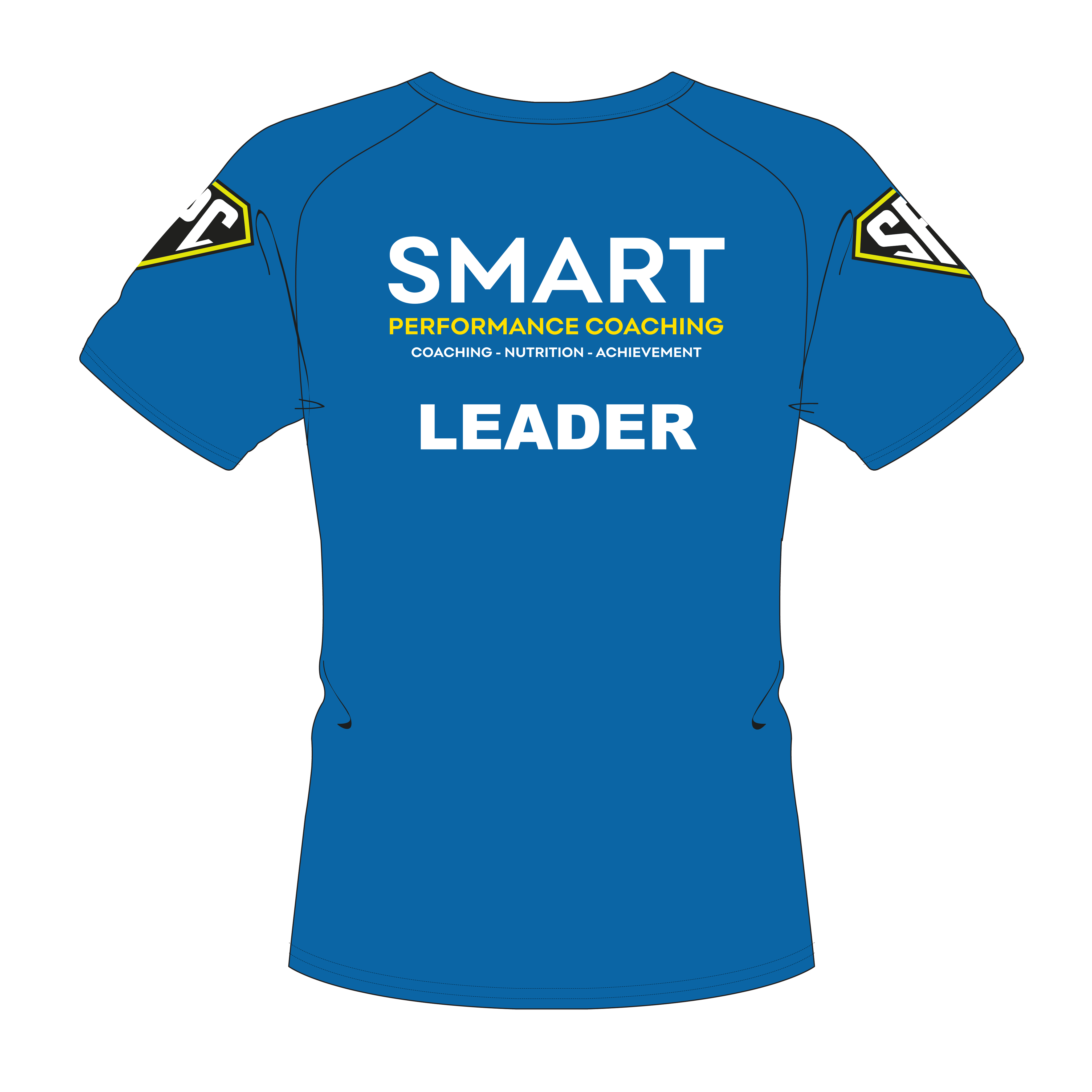 Smart Performance Coaching Training T-Shirt - Black/Blue WITH LEADER