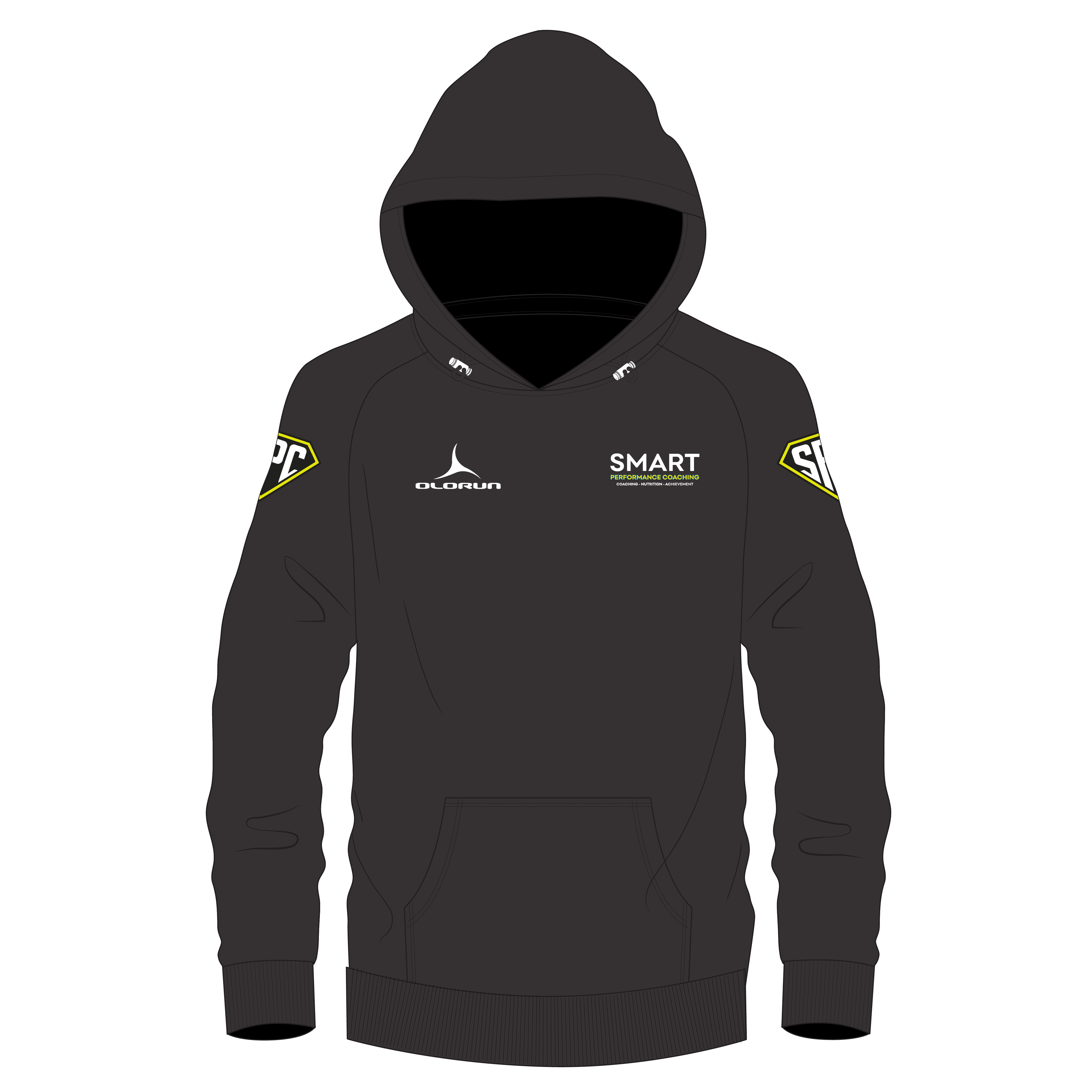 Smart Performance Coaching Hoodie - Black/Blue WITH LEADER