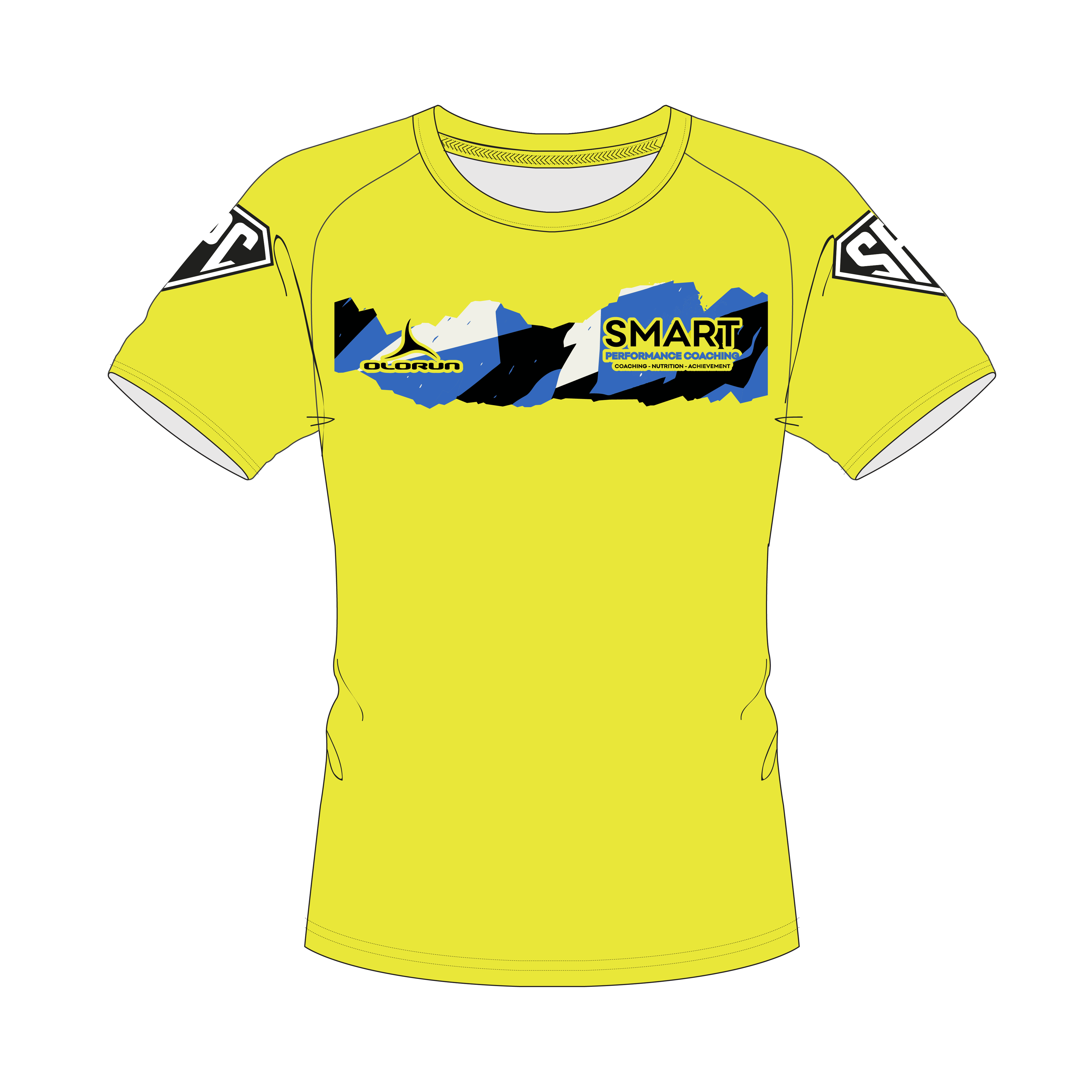 Smart Performance Coaching Training T-Shirt - Black/Blue WITH COACH